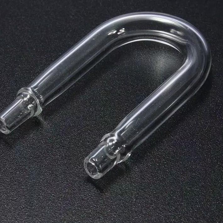 F045 1 set Difusser Co2 dop kaca pipa U  udara Aquarium Aquascape Filter Udara Diffuser Glass Kaca ,