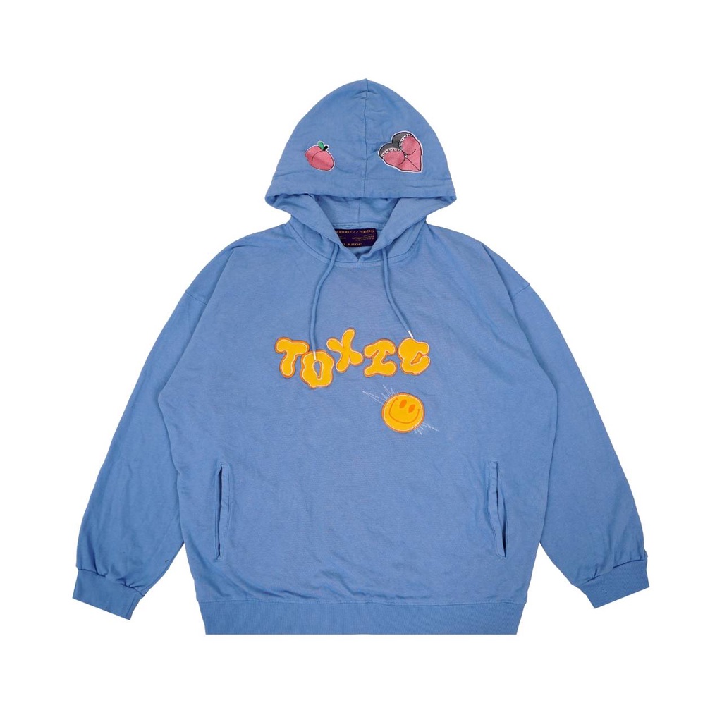 HOODIE TOXIC SMILEY SKY BLUE JAKET