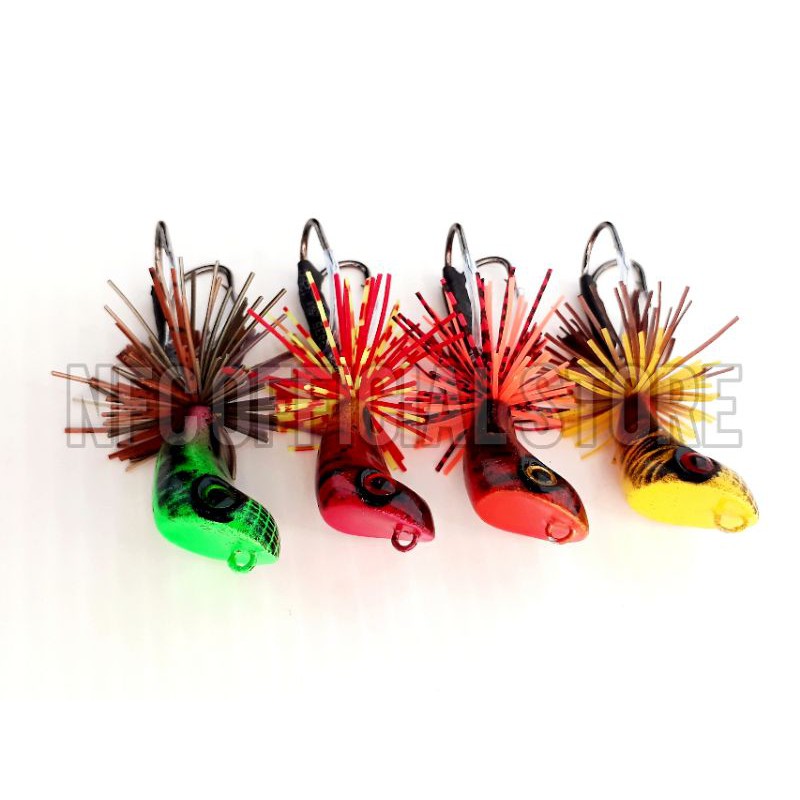 Mini jaws frog / Mini jump frog JF 3cm/5,5gr Umpan casting Gabus dan Toman, LULUS TEST ACTION, GEOL
