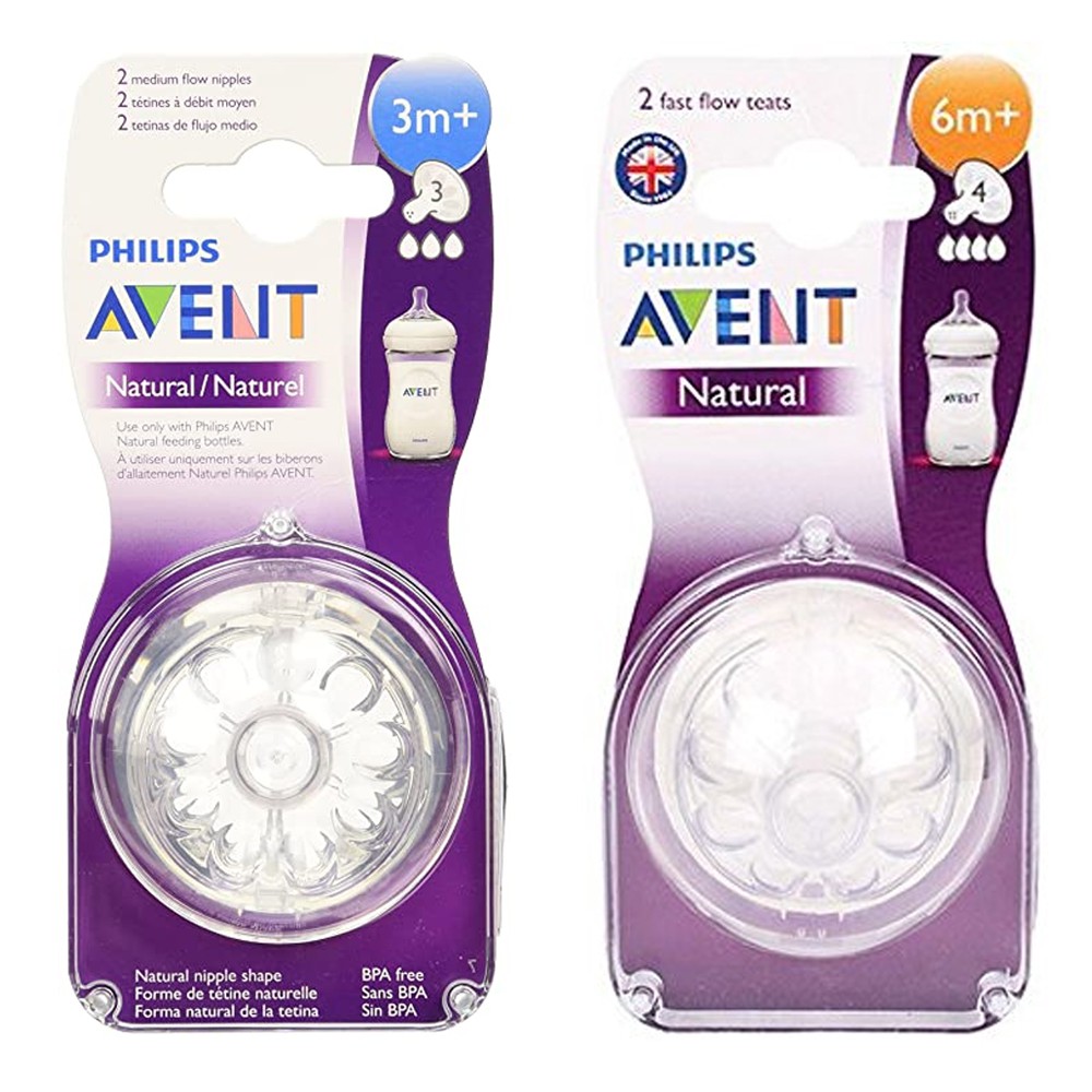 Philips Avent Natural Nipple Dot Soft Teat New Design 2pcs Dot Bayi Avent