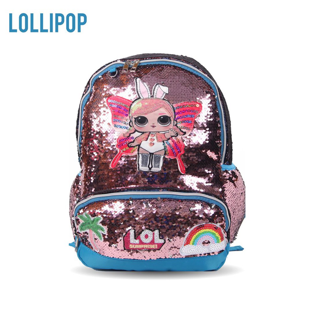 [KLIKTAS] Tas ransel anak perempuan Lollipop 12530 usap manik SEQUIN LOL sekolah SD TK