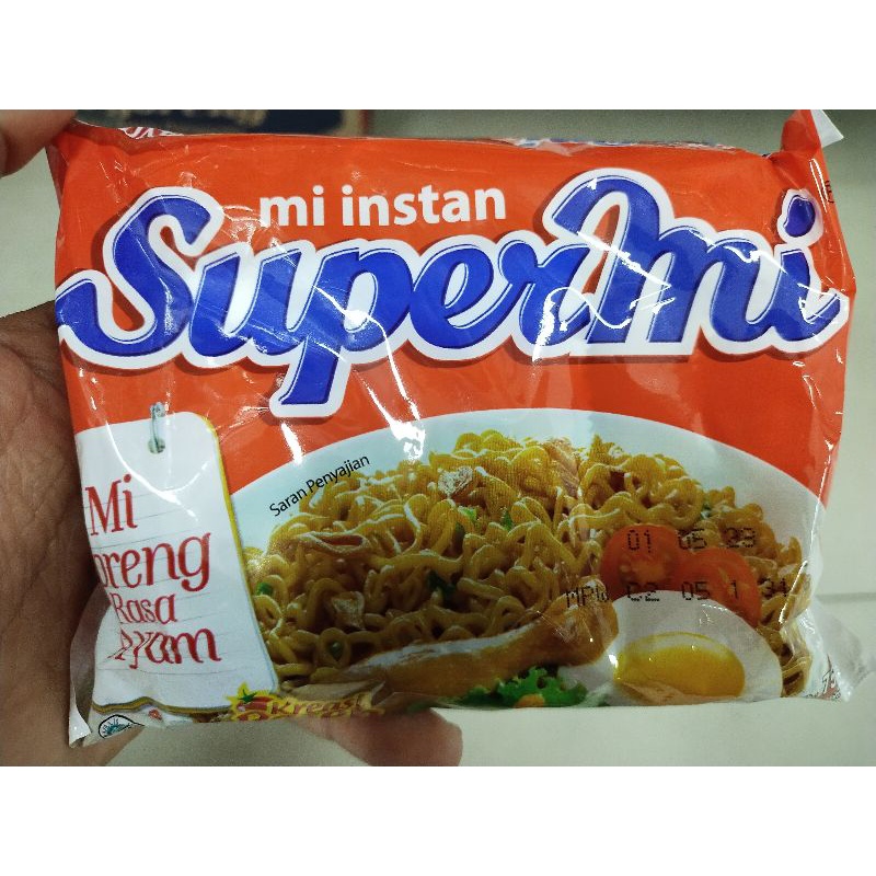 Supermi Mie Goreng rasa ayam / Mi Instan