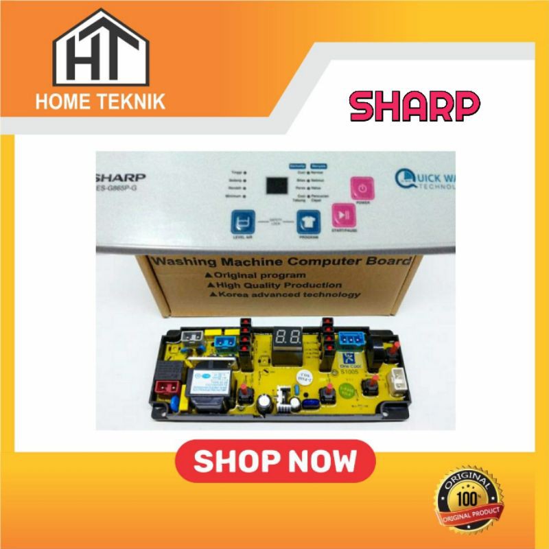 MODUL PCB MESIN CUCI SHARP ES-865P-G ORIGINAL PROGRAM