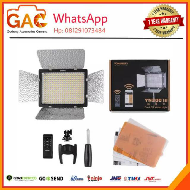 Promo paket hemat LED VIDEO LIGHT YONGNUO YN-300III YN300III plus batrey charger