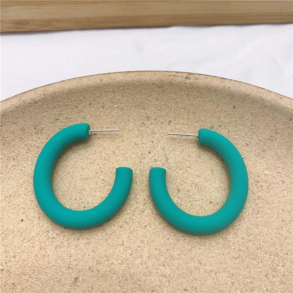 NICKOLAS1 Anting Wanita Gadis Permen Warna C-shaped Korea Matte Ear Stud