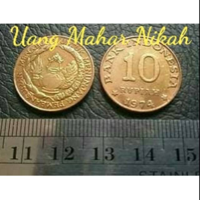 Uang Kuno 10 Rupiah Tabanas Padi Dan Kapas Tahun 1974