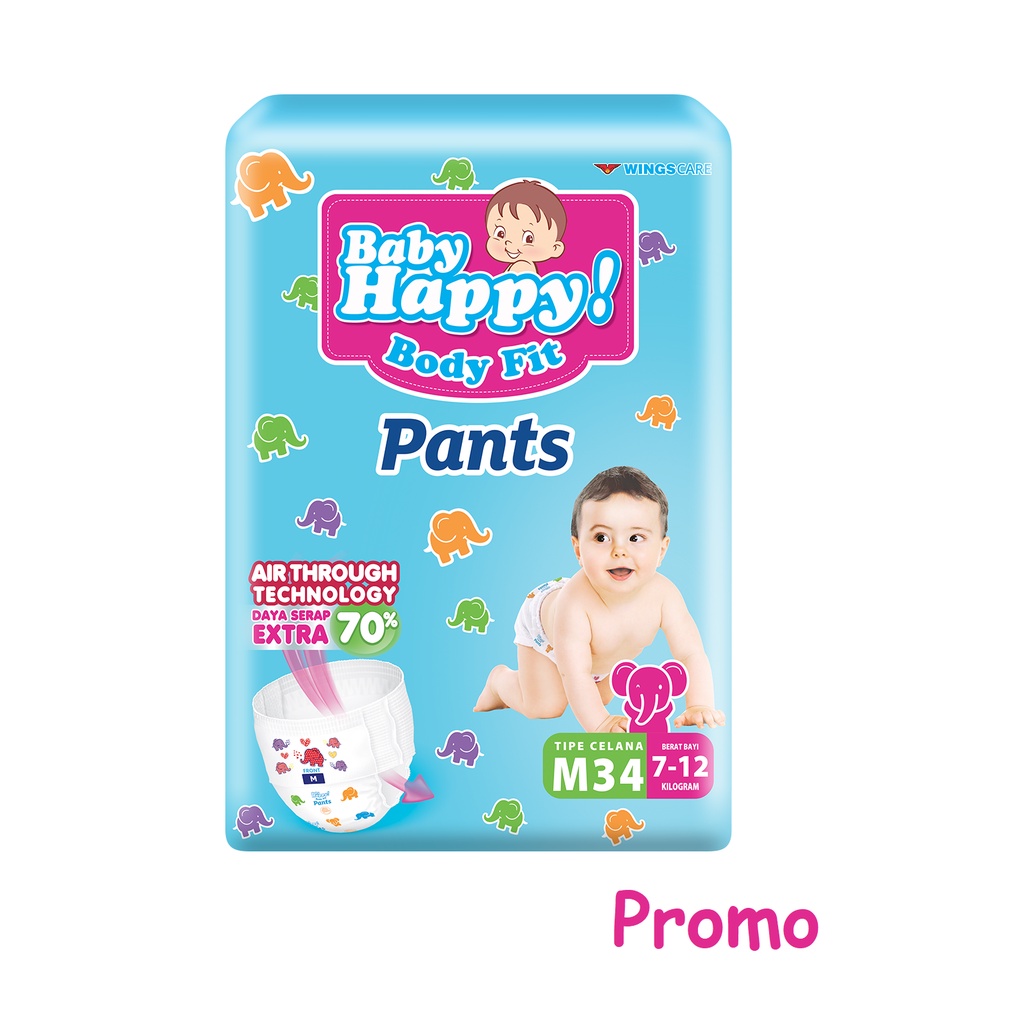 BABY HAPPY FIT PANTS [S40 / L30 / M34 / XL26 / XXL24]-BH Promo (M34)