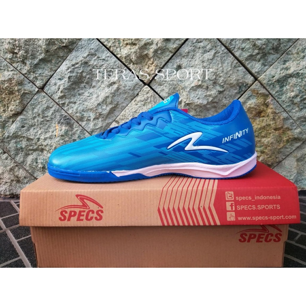 Paket Sepatu futsal specs invinity super simic-biru