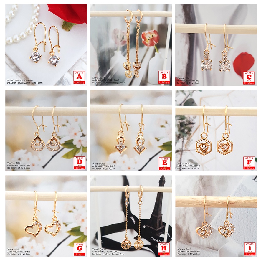 AT 015 Anting Kait Xuping Permata Zirkon Giwang Dewasa Luxx Xuping