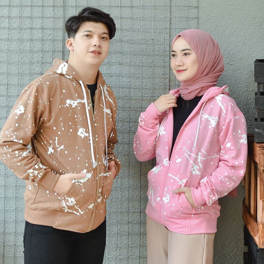 BLOTCHES ZIPPER HOODIE JAKET UNISEX COUPLE BEST QUALITY