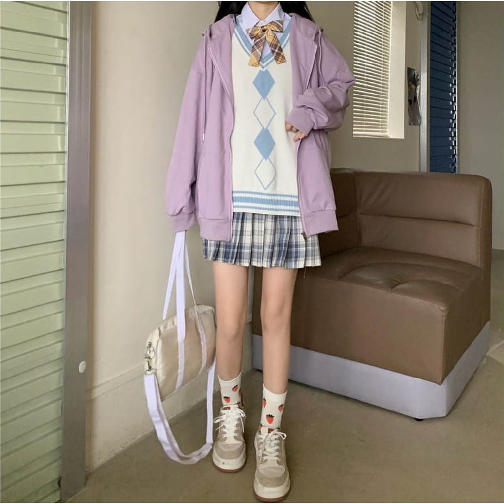 HOODIE ZIPER SWEATER WANITA - SONIC ZIPER HOODIE FLEECE TEBAL