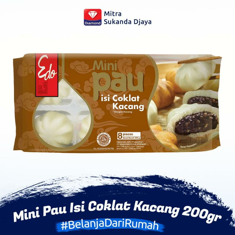 

EDO Mini Pau Isi Coklat Kacang 200gr