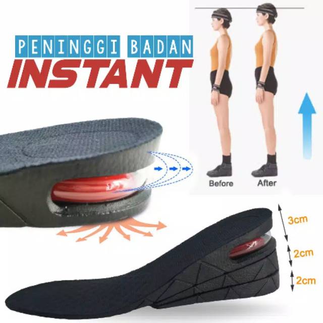 Sol Sepatu Peninggi Badan instant insole kasual sneakers jnp