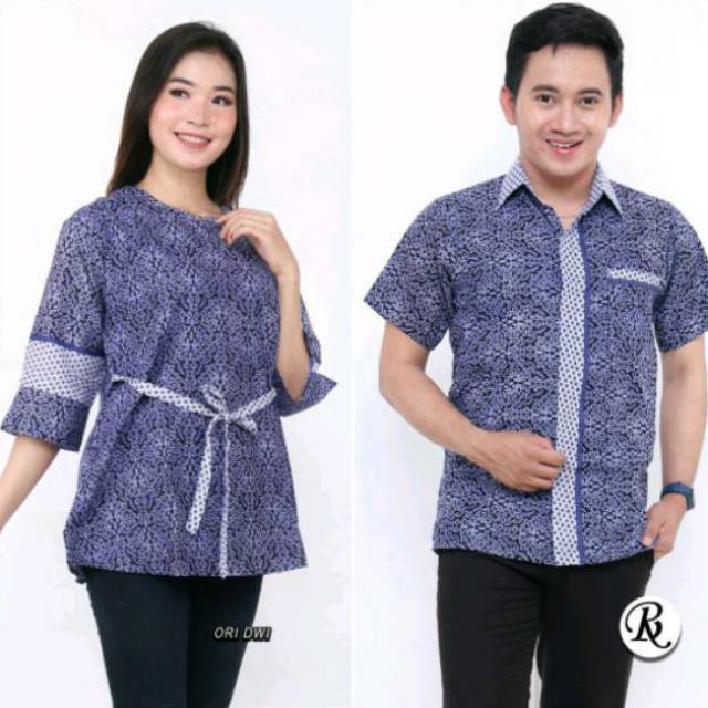 Batik couple murah diskon noto arto ipnu ippnu nu solo pekalongan terlaris dian putri moca moka biru