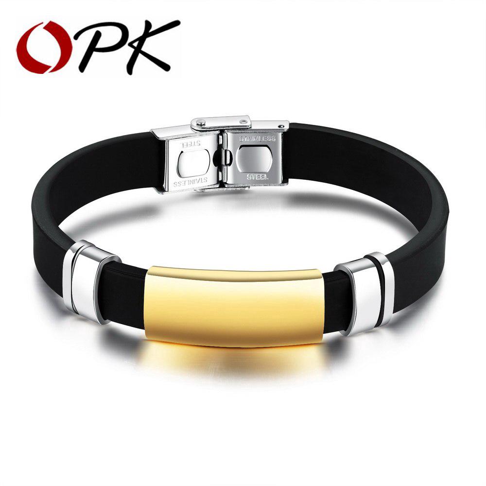 OPK Gelang emas pria mewah lebar manset rantai pendek OPK Gelang emas pria mewah lebar manset rantai pendek
