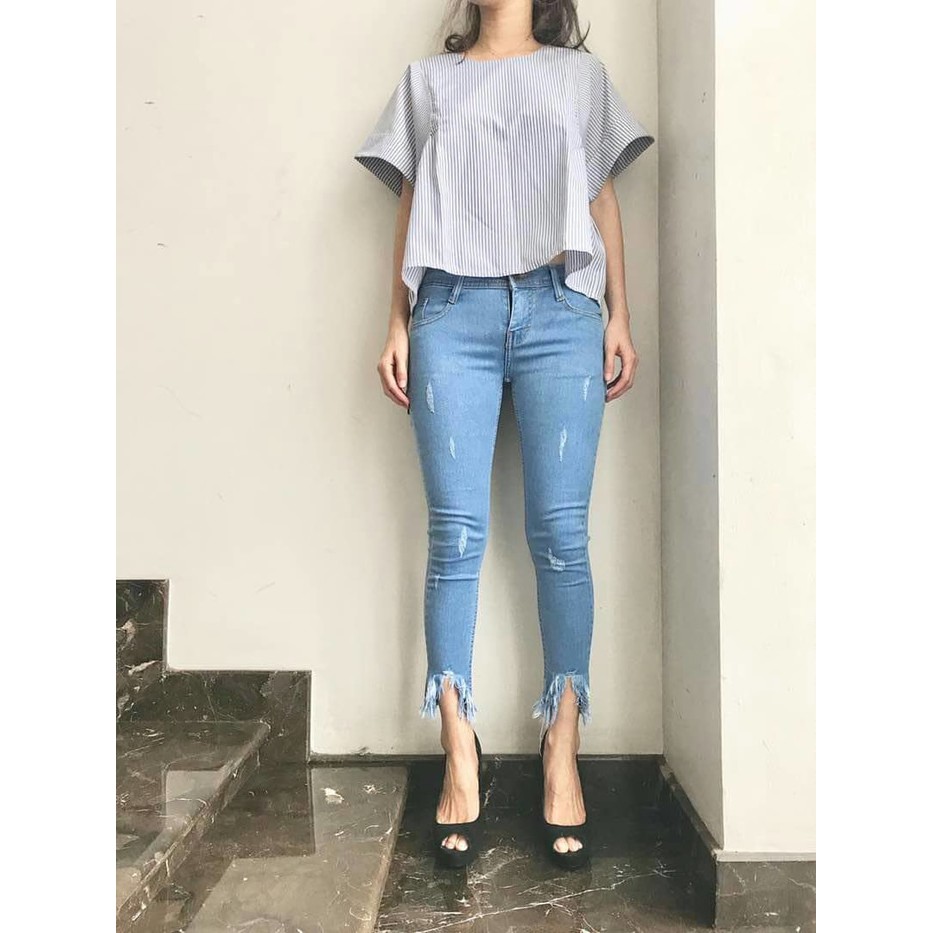 Dijual Celana Wanita Jeans Model Terbaru 2018 Style Hijab Trendy