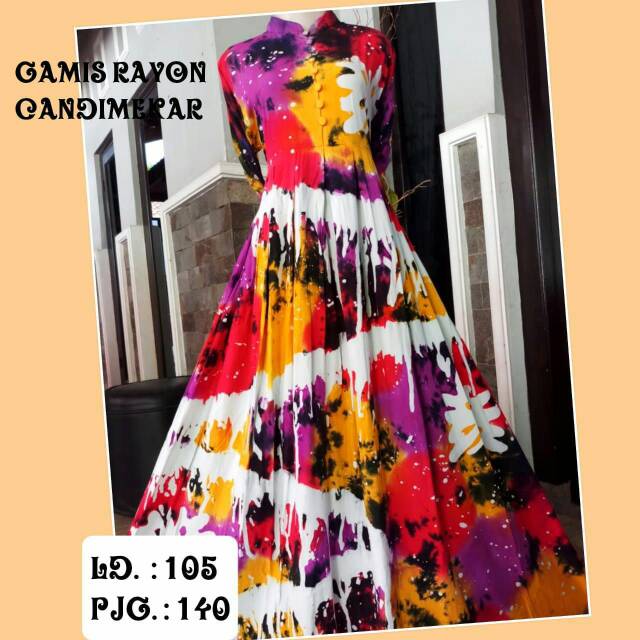 Gamis rayon candi mekar
