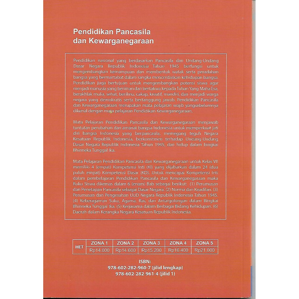 Buku Pendidikan Pancasila Dan Kewarganegaraan Kelas Vii Smp Mts Kurikulum 2013 Edisi Revisi 2017 Shopee Indonesia