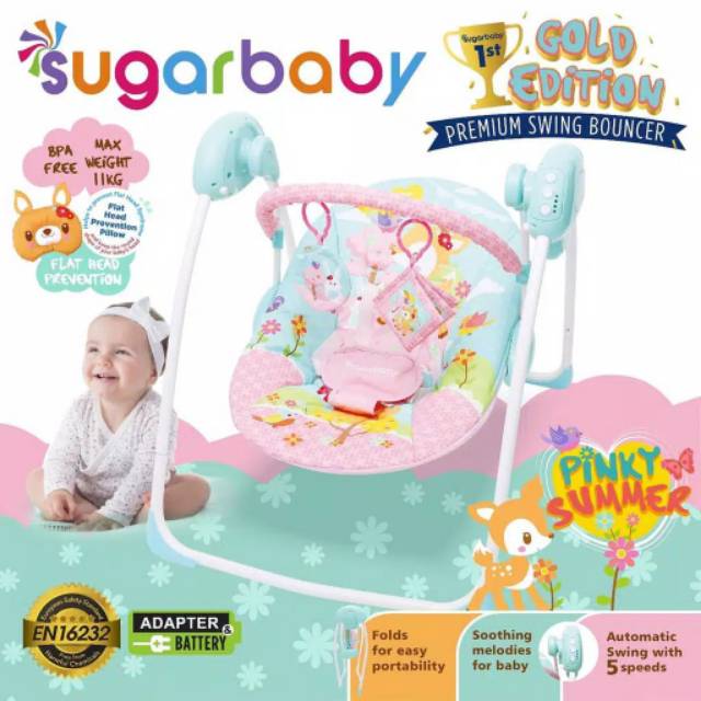 Sugarbaby Swing Bouncer - Gold Edition ( Ayun Otomatis )