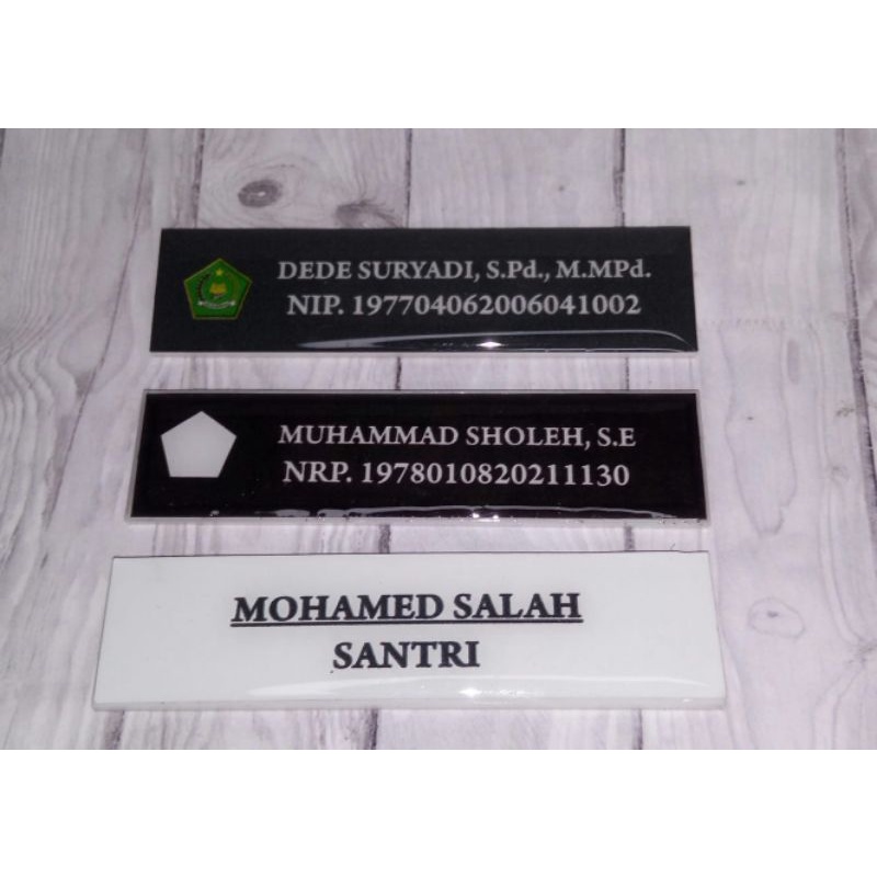 

Name Tag Resin