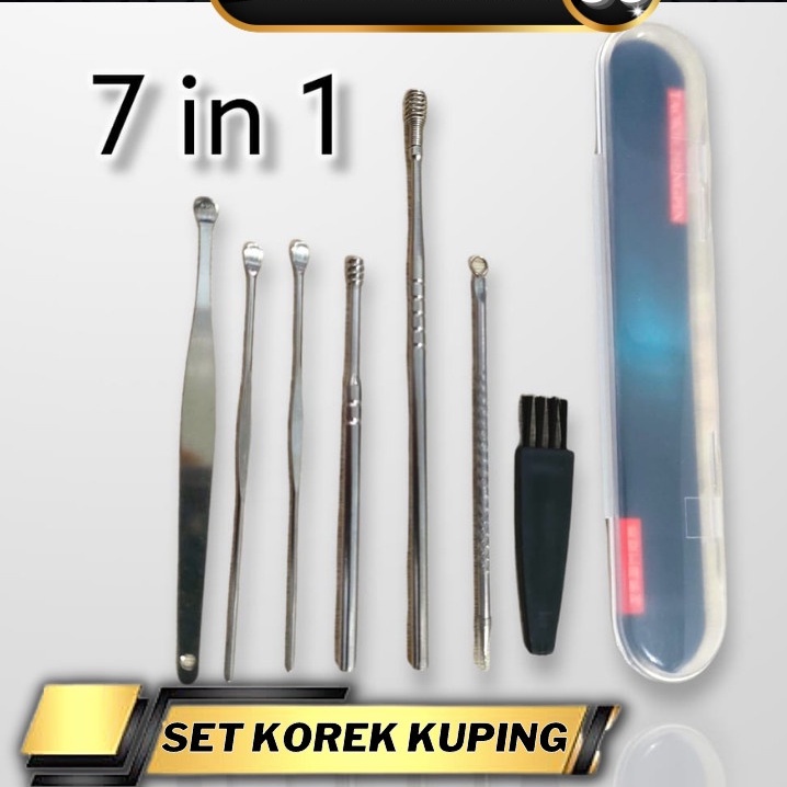 : Pembersih Telinga Korek Kuping Ear Wax Picker 7 Pcs