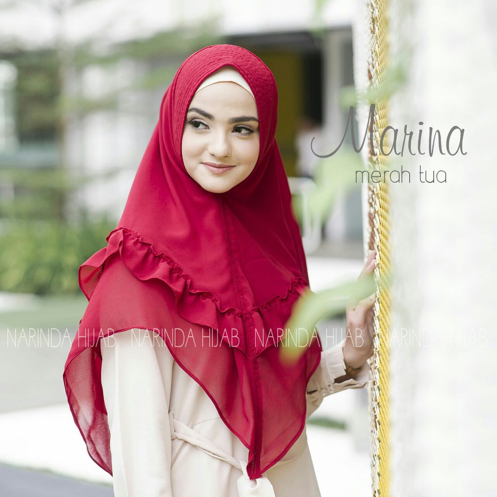 Jilbab Ceruti Dua Tumpuk Model Khimar Benic Softpad Antem Variasi