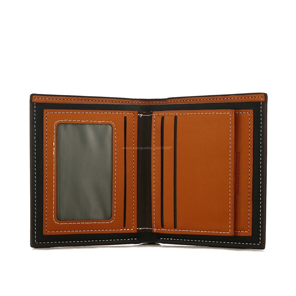 TOKOKOE - Dompet Pria model Tidur bahan Kulit Dompet Lipat - BOGESI Tango Bravo Alpha Black Brown