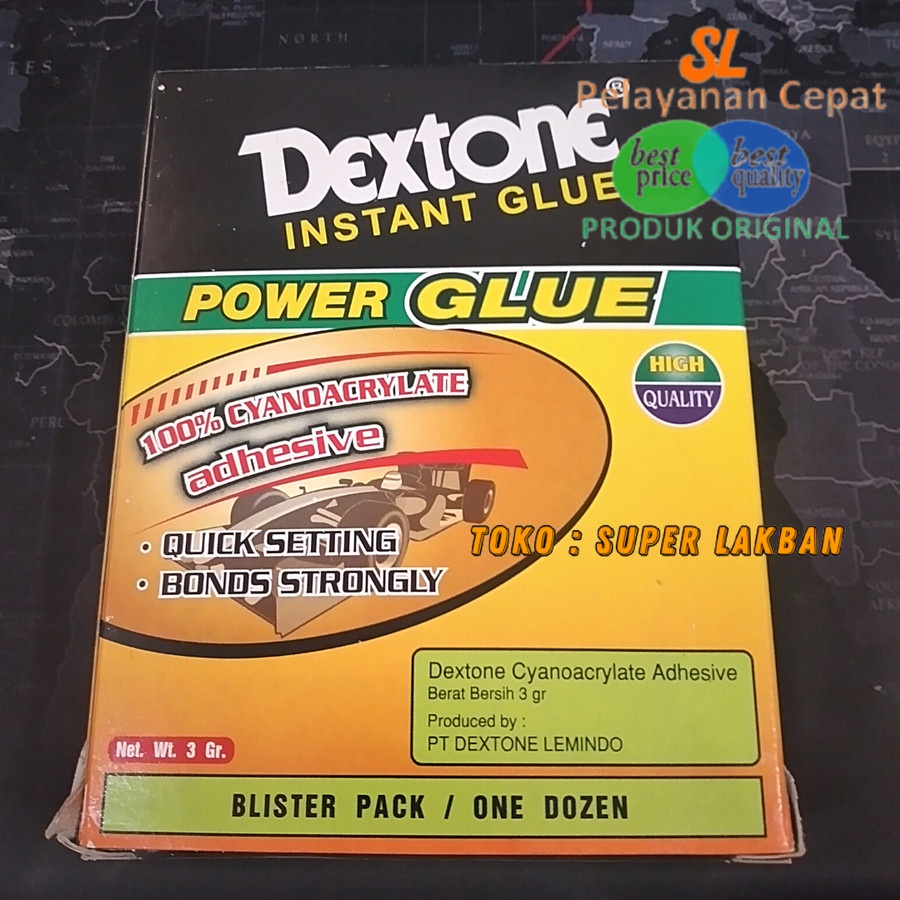 Lem Tetes Dextone Power Glue Premium 3gr Perbaiki Barang Pecah &amp; Patah Lem Tetes Instant Glue