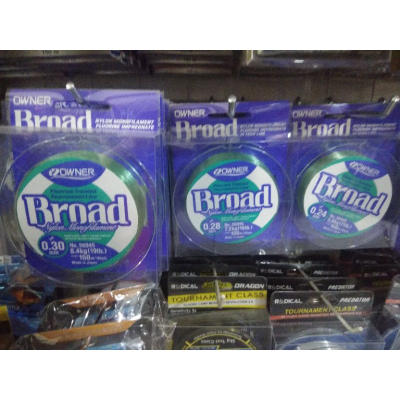 Benang Pancing Owner BROAD. Senar Pancing nylon. kenur Pancing
