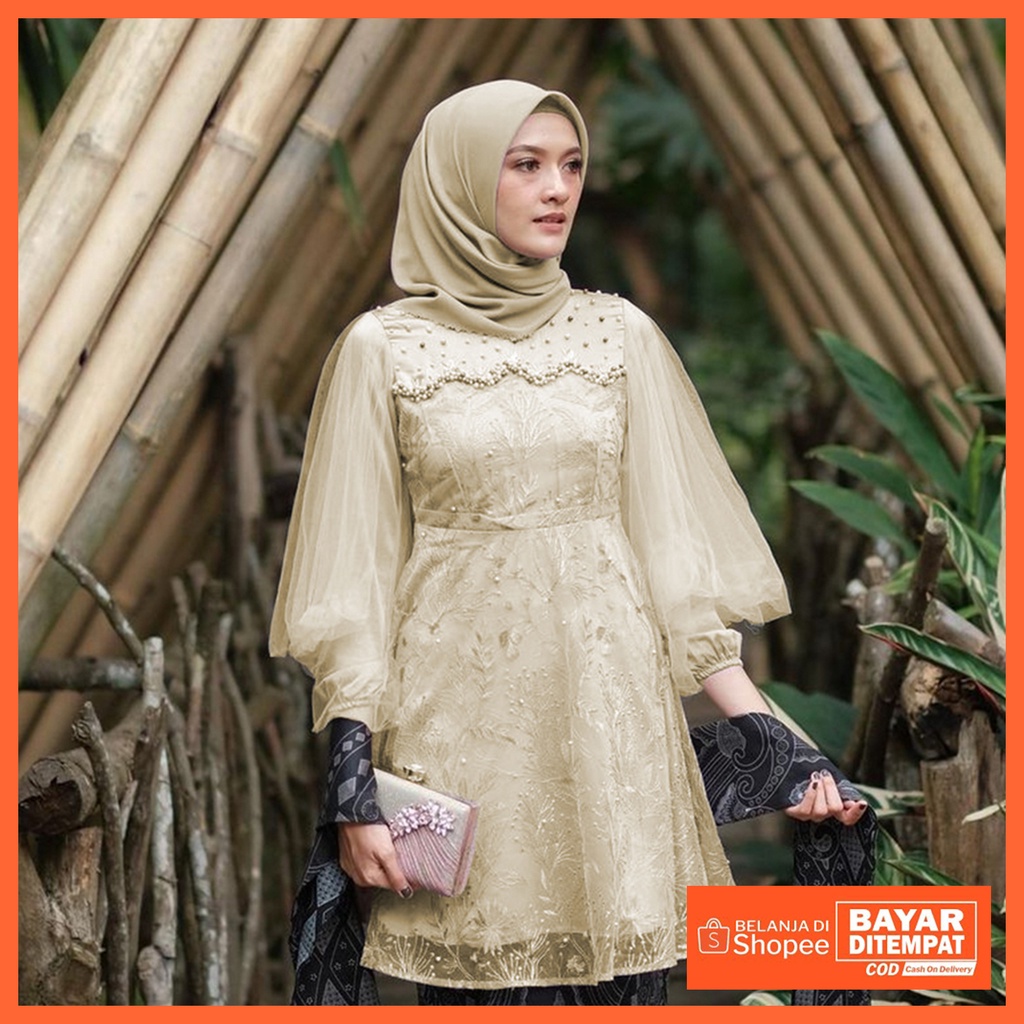 Kebaya Brukat Kebaya Kurung Brukat Kebaya Tunik Brukat Kebaya Modern Kebaya Wisuda Termurah Atasan Kebaya Murah-Aurel Mocca