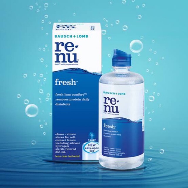 Renu fresh solution 355ml 60ml cairan pembersih tetes softlens TOP no 1