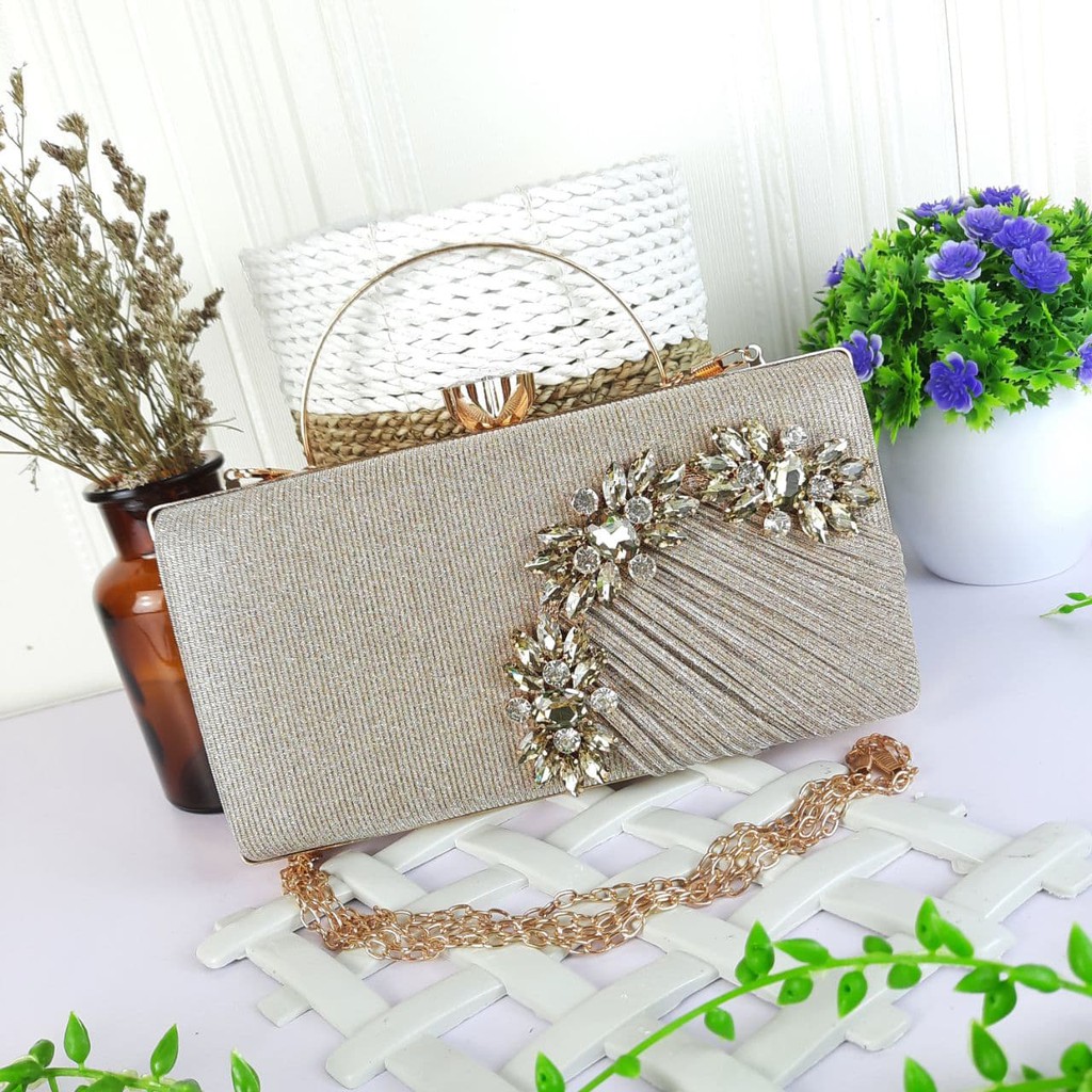 Tas Wanita Mewah Stylish Hadiah Spesial Tas Pesta Model Korea Cocok Untuk Resepsi Kondangan Glamour