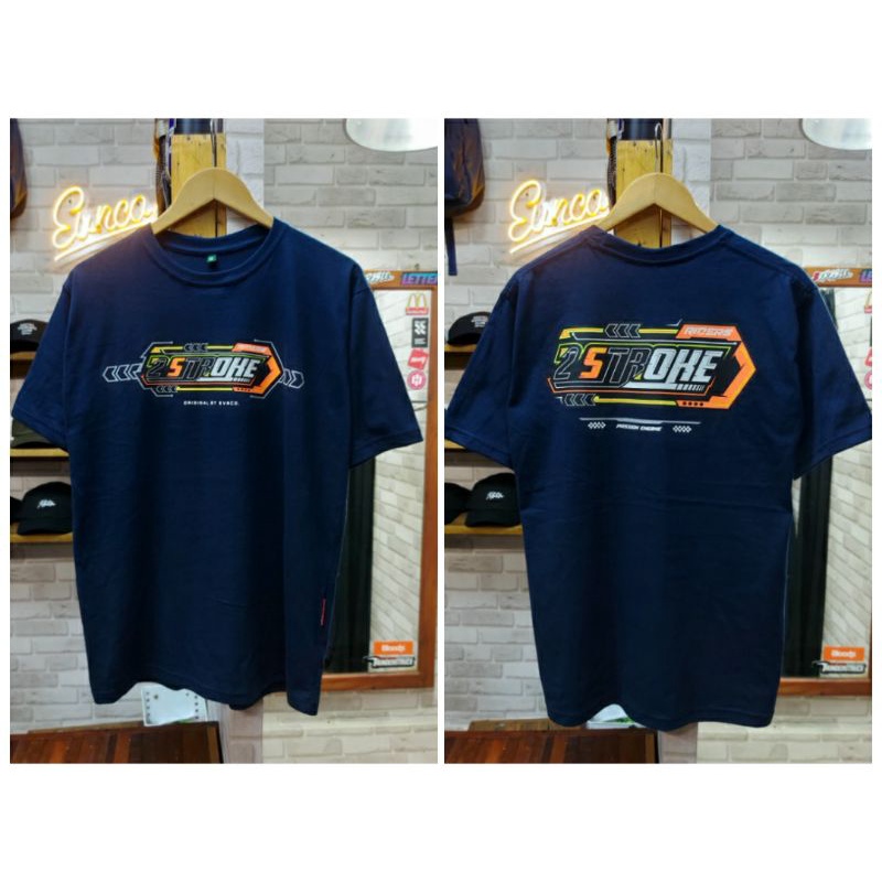 KAOS DISTRO 2 STROKE | KAOS RACING | KAOS SUNMORI | HITAM / PUTIH / NAVY / KUNING
