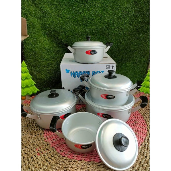 Set Panci Happy Pot Jawa set lengkap anti lengket kukus serbaguna presto