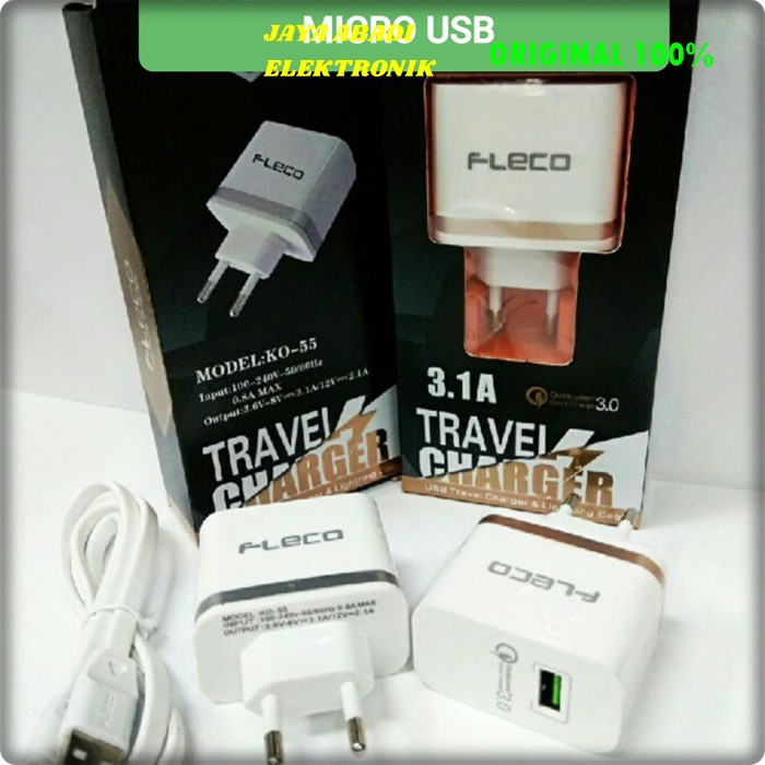 J35 FLECO 3A MICRO USB ADAPTOR SUPER FAST CHARGING CAS CASAN TRAVEL CHARGER CHARGE FLASH ADAPTER ADAPTIVE POWER J35  ORIGINAL fleco 3.1A micro usb adaptor hp cas casan super fast charging travel charger flash charge quick qualcomm adapter adaptiv