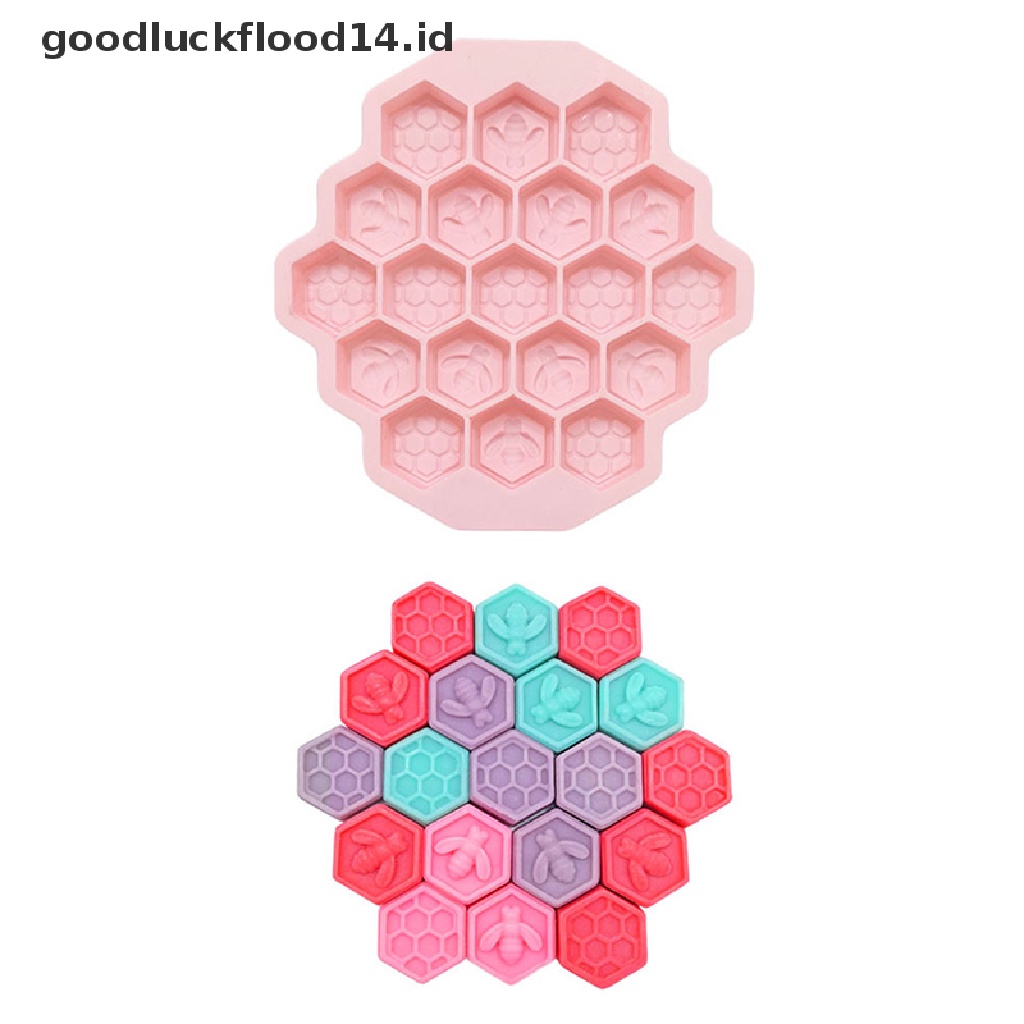 [OOID] Silicone 19 Mobile Bee Honeycomb Cake Chocolate Soap Soap Icing Mold Mold ID