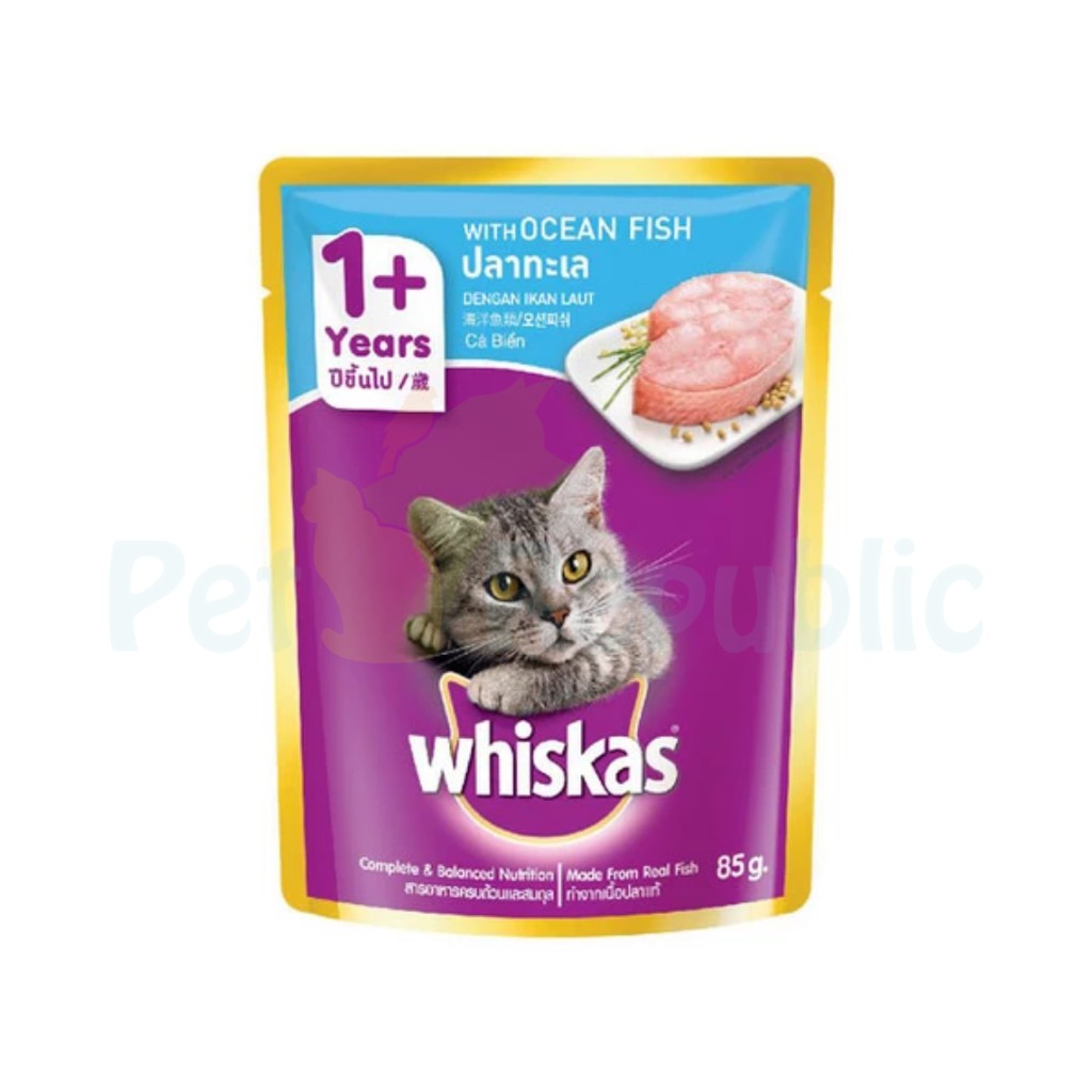 

WHISKAS Makanan Kucing Pouch 1+Year 85gr