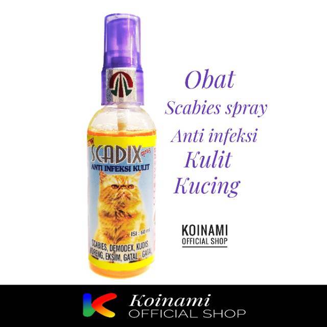 SCADIX SPRAY CAT 60ml / obat jamur semprot / scabies