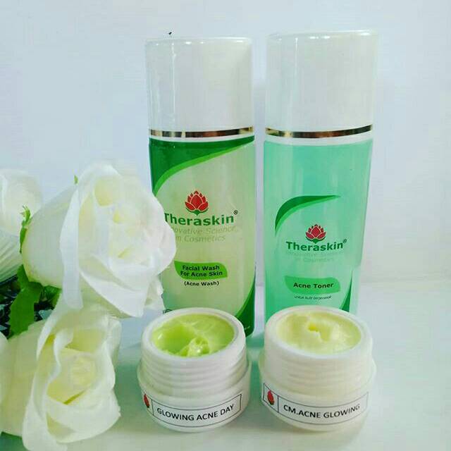 Paket Acne double glowing theraskin/Paket Acne Glowing