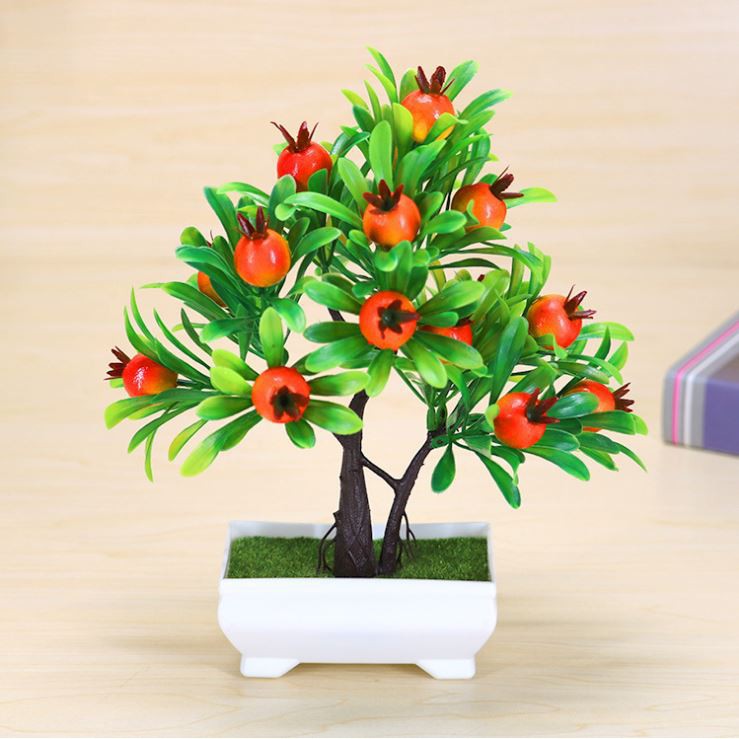 RSB COD CLEAR STOCK Ornamen Bunga plastik Buatan Dekorasi Rumah/ Flower Artifisial Vas Pot Bunga Buah BUNGA KODE 14-4