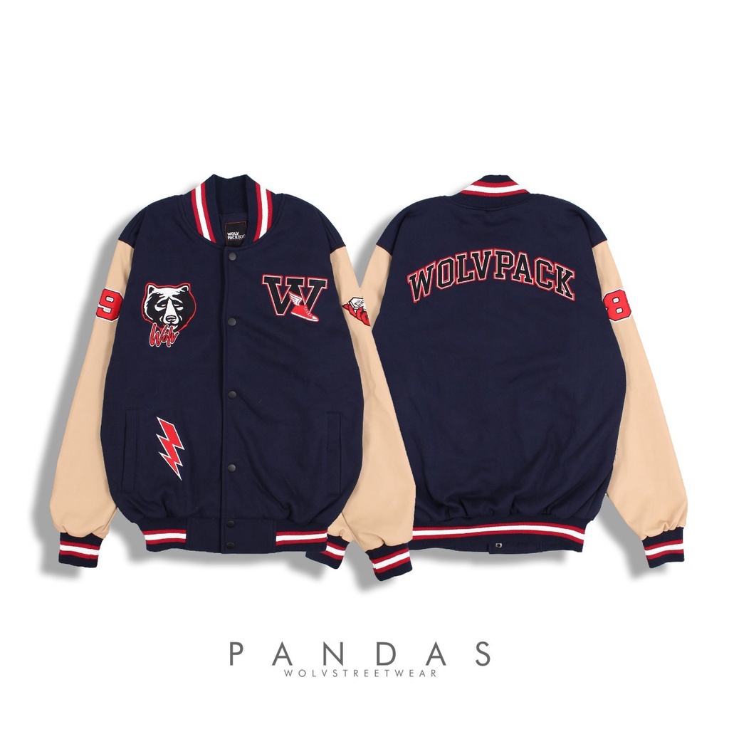 Jaket VARSITY PANDA – Edition Fashion Trendy Casual Pria Good Brand Quality Stylish