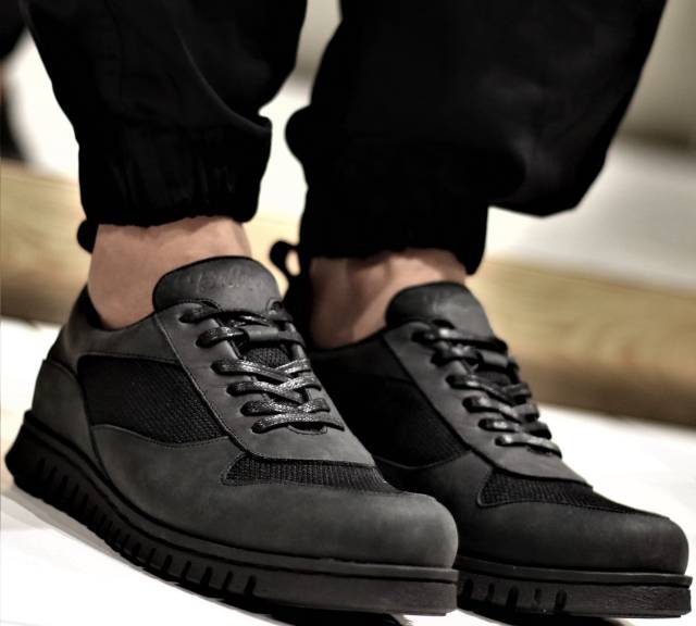 NICK BLACK - BRADLEY'S | Sepatu Sneakers Kulit Kasual Santai Pria Kerja Kuliah Nongkrong Biker