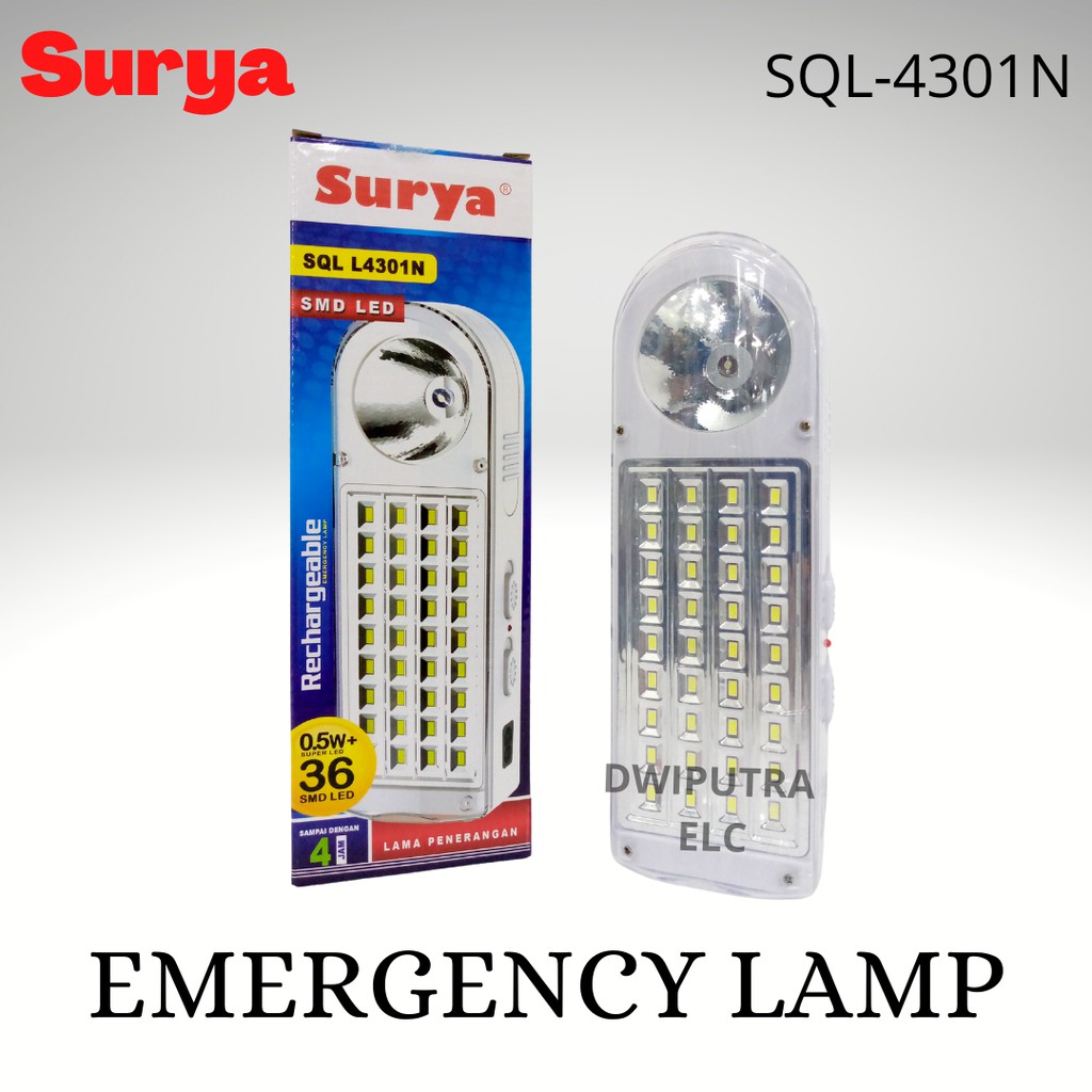 LAMPU EMERGENCY SURYA LED SQL L7301 L 4301