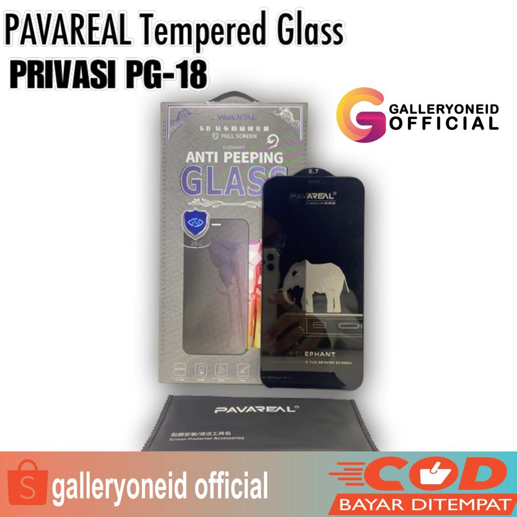 Tempered Glass Anti Gores Spy iPhone 12 Mini Pavareal PG-18 Full Cover Screen Protector