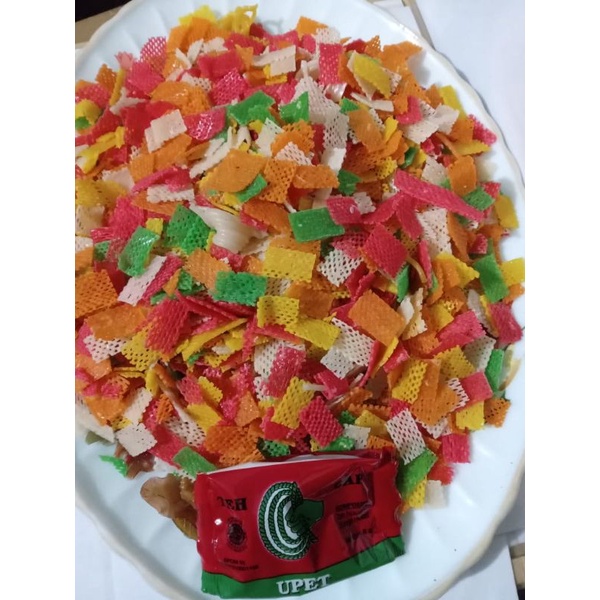 

Krupuk taro warna warni 500 gram.