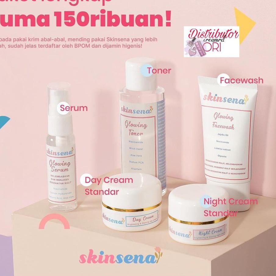 ☟ SKINSENA BPOM Glowing Toner, Serum, Day Cream, Night Cream, Face Wash, Mask 124♛ KON