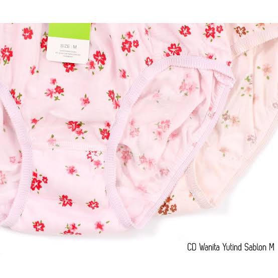 4 Pcs Celana Dalam Yutind - Celana Dalam Wanita - Motif Sablon Mix Warna