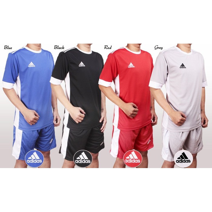 Terbaru  ENTRADA baju kaos stelan setelan jersey futsal sepak bola adidas  Diskon