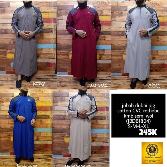 Baju jubah dubai gamis modern pria al amwa cvc rethobe