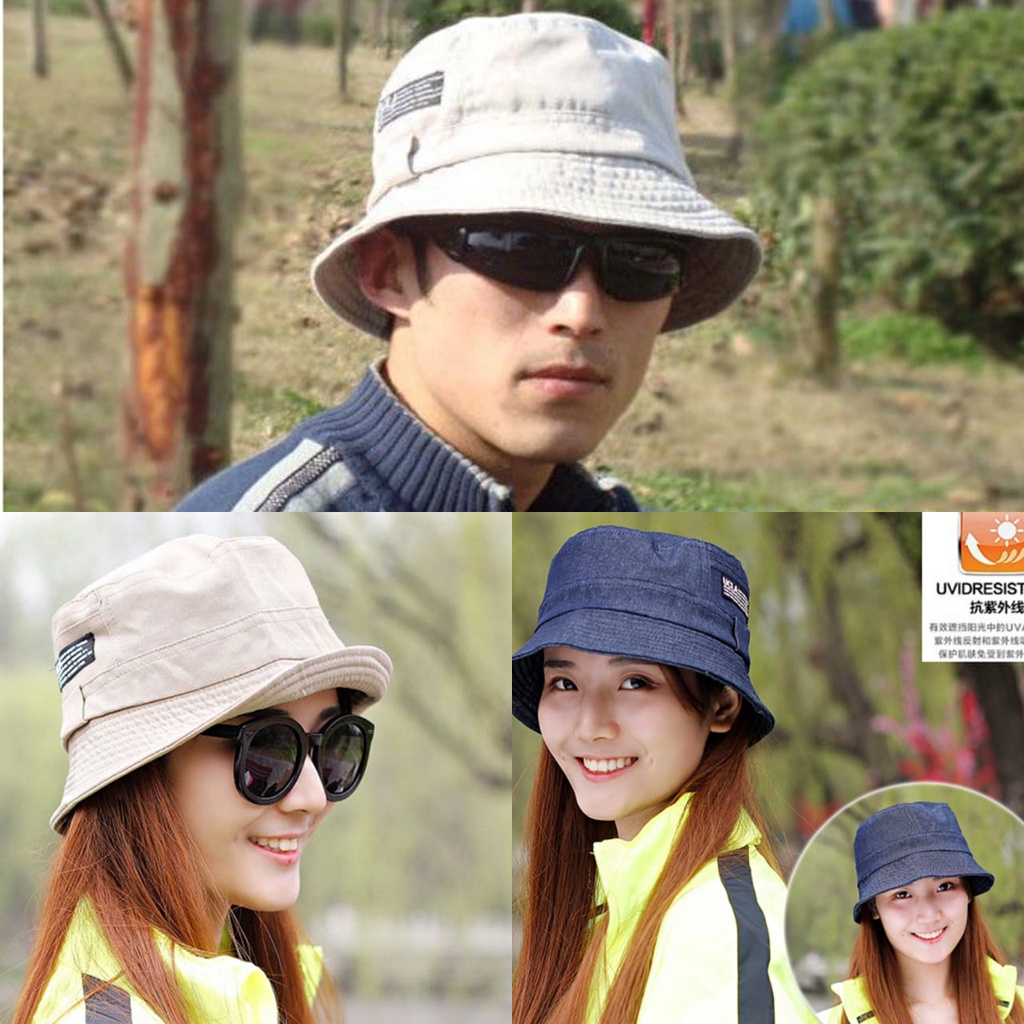 Topi Bucket Hats UCLA Premium 100% katun Fashion Wanita Pria double sided mode korea original import produksi pabrik resmi